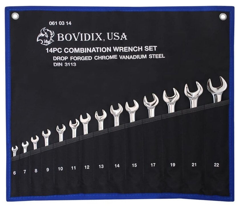 BOVIDIX Набор ключей комбинированных 6-22 мм 14 штук 0610314