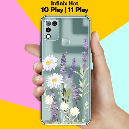 Силиконовый чехол на Infinix Hot 10 Play / Infinix Hot 11 Play Цветы / для Инфиникс Хот 10 Плей / Хот 11 Плэй силиконовый чехол на infinix hot 10 play infinix hot 11 play хомяки для инфиникс хот 10 плей хот 11 плэй