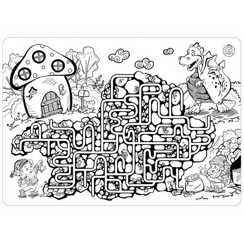 ЯиГрушка Коврик-раскраска Лабиринт (большой) яигрушка коврик раскраска фрегаты большой