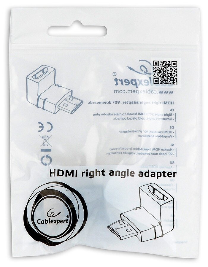 Переходник HDMI-HDMI Cablexpert A-HDMI90-FML