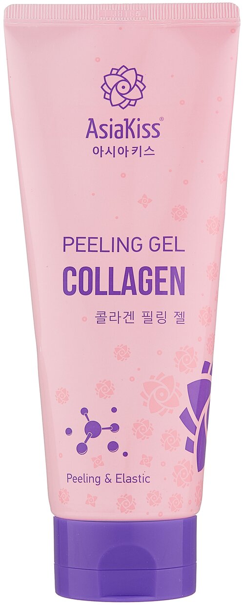 AsiaKiss Пилинг гель для лица Collagen Peeling Gel с коллагеном, 180 мл