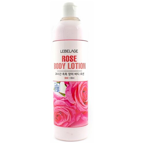 лосьон для тела с экстрактом оливы lebelage olive body lotion 300 мл Lebelage Лосьон для тела Rose Body Lotion с экстрактом розы, 300 мл