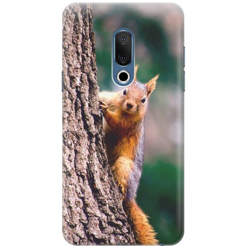 фото Re:pa накладка transparent для meizu 15 с принтом "белочка"