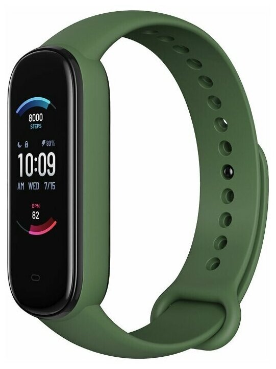 Фитнес-трекер Amazfit Band 5 A205 AMOLED корп.:черный рем.:зеленый