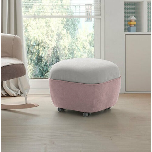 фото Пуф micuna для кресла-качалки moom foot rest pink tierra/light grey