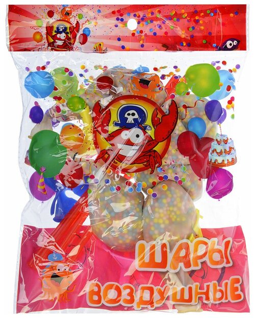 Набор воздушных шаров Капитан Весельчак 518-036, разноцветный, 5 шт.
