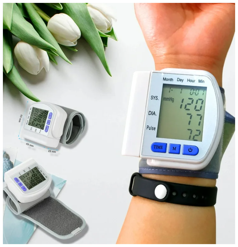 Тонометр / Тонометр на запястье / Blood Pressure Monitor / Цифровой