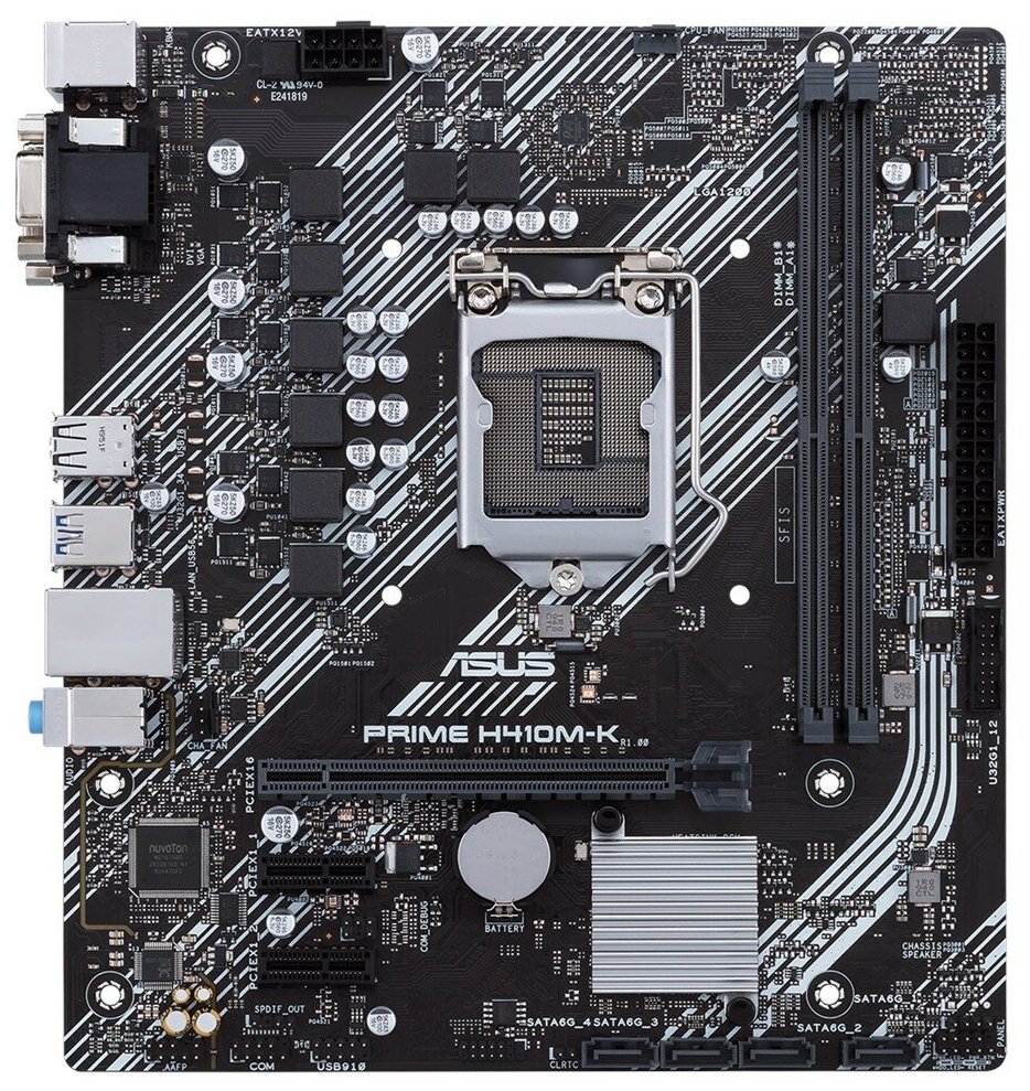 Asus Prime H410m-k R2.0 rtl LGA1200 Pci-e Dvi+hdmi GbLAN Sata MicroATX 2DDR4