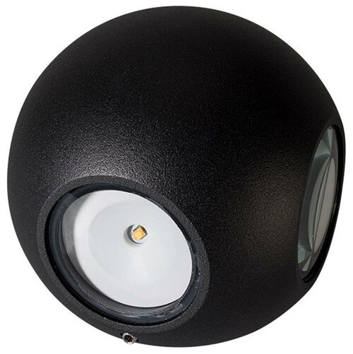 Arlight Светильник LGD-Wall-Orb-4B-8W светодиодный, 8 Вт, цвет арматуры: черный, цвет плафона бесцветный