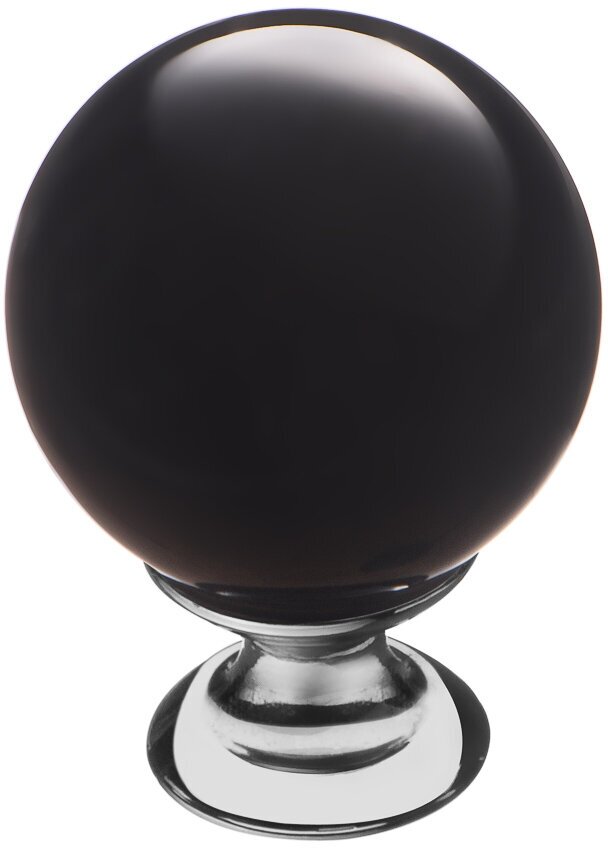 Комплект из 4 шт. ручка-кнопка, KF10-12, черное стекло, хром - фотография № 5