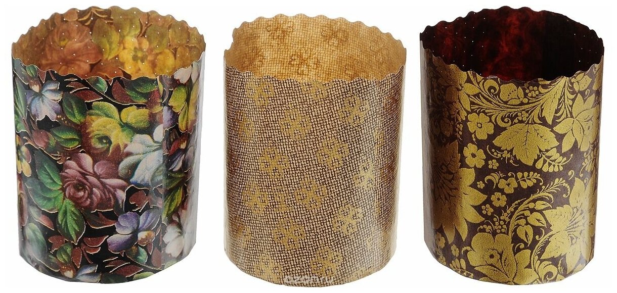 Набор бумажных форм для выпечки куличей «Пасхальный» 0,3л d 7*8,5см 3шт «Marmiton» - фотография № 8