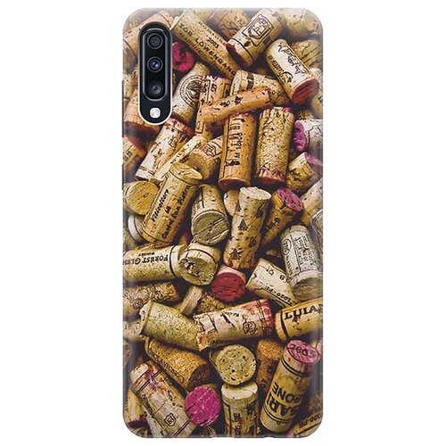 фото Чехол - накладка artcolor для samsung galaxy a70 / a70s с принтом "россыпь винных пробок" re:pa