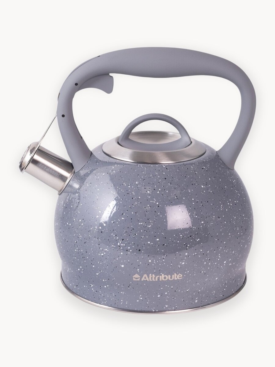 Чайник со свистком Attribute "GRANITE stone" 3 л, нержавеющая сталь