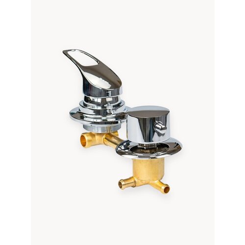 Смеситель для душевой кабины на 2 режима 100 мм под хомут штуцер