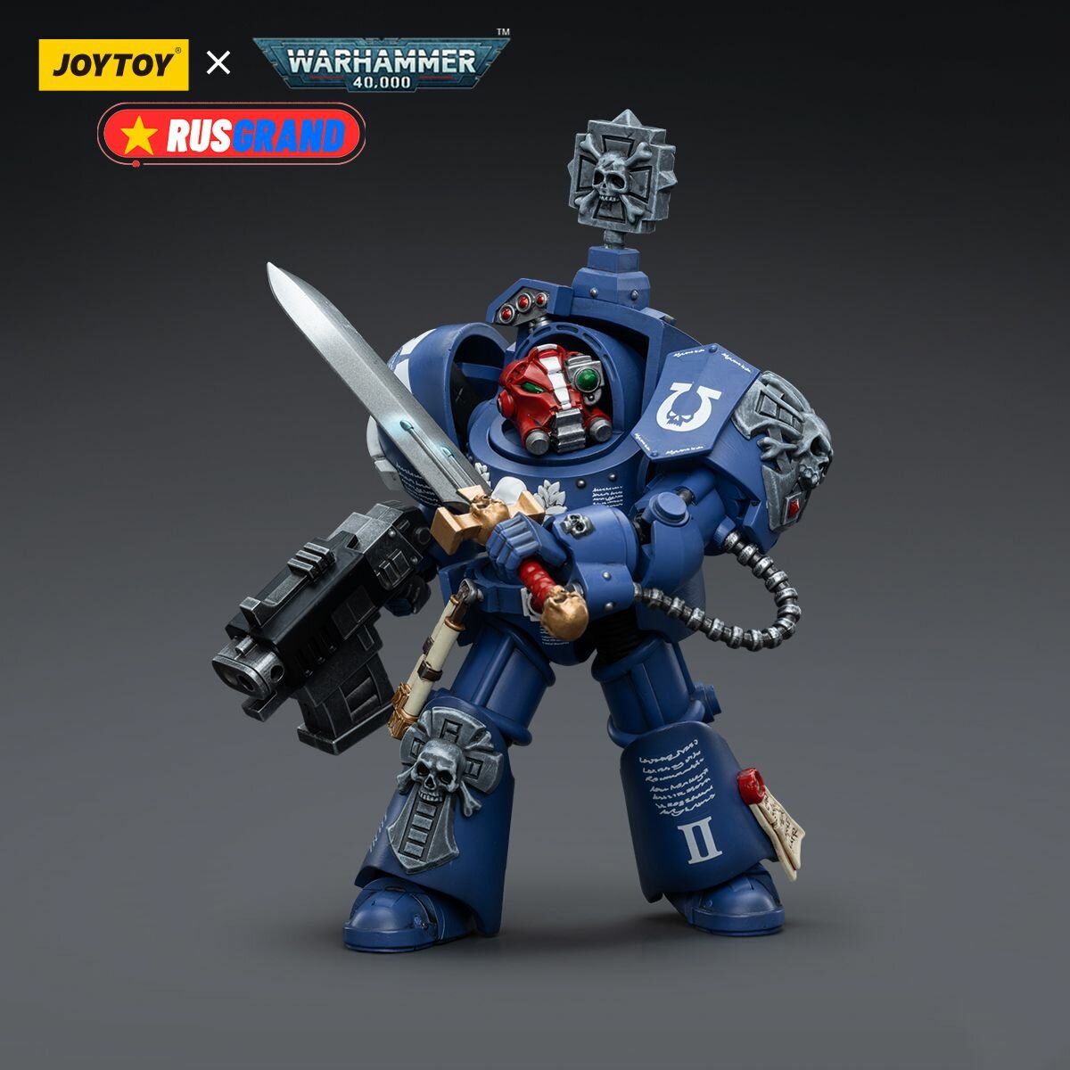 Подвижная фигурка JOYTOY Warhammer 40000 Ultramarines Terminators Sergeant Terconon