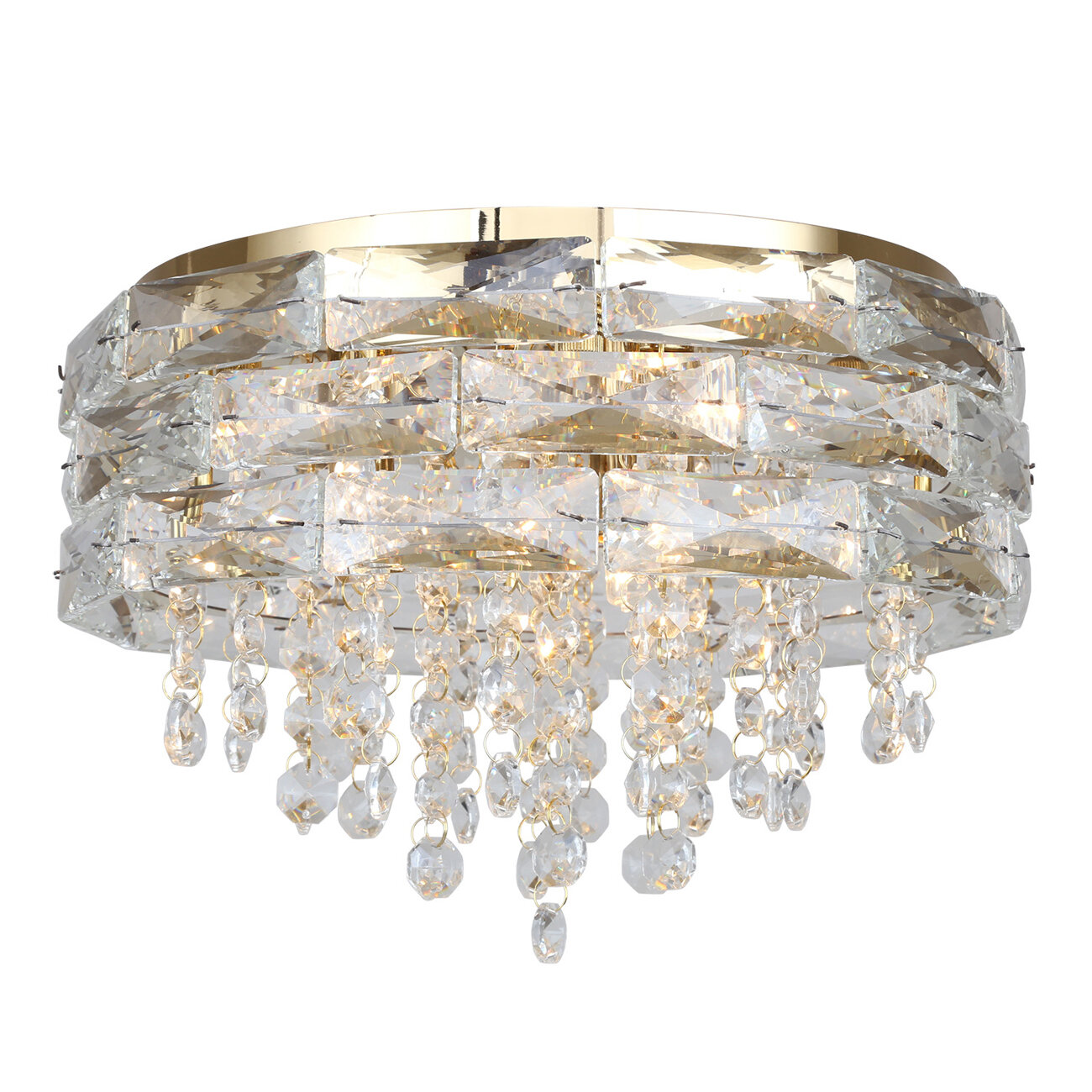 Потолочная люстра F-Promo Icicle 4251-3C, G9, 120 Вт, металл, хрусталь, золотой