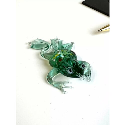 Фигурка лягушка, жаба из художественного стекла