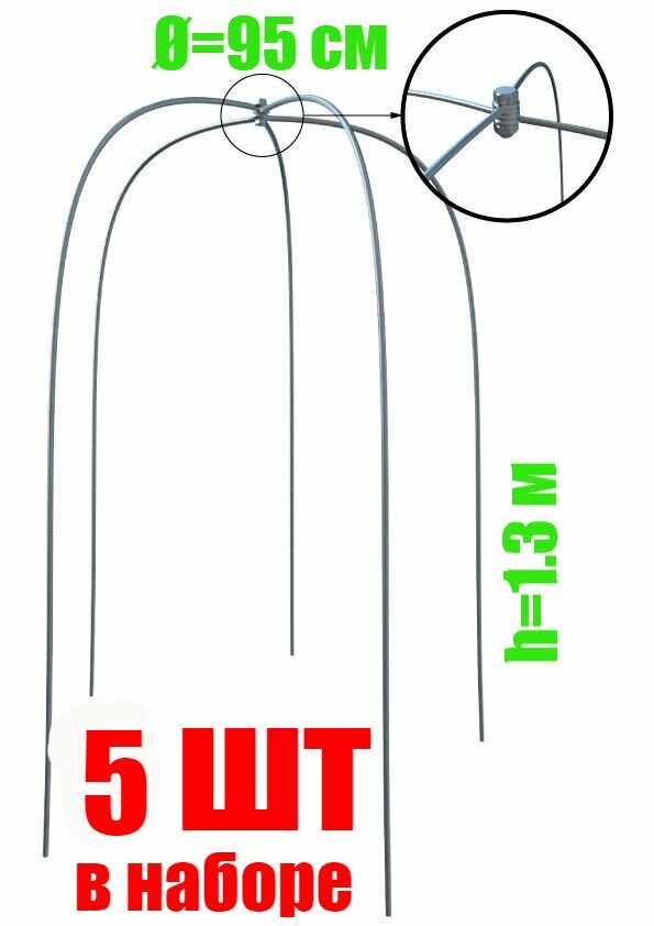 Каркас для укрытия рододендронов 13 м (набор 5 шт)