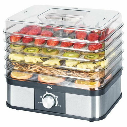 Сушилка для овощей и фруктов JK-FD751 245 Вт 6 уровней серебристо-чёрная 731200₽