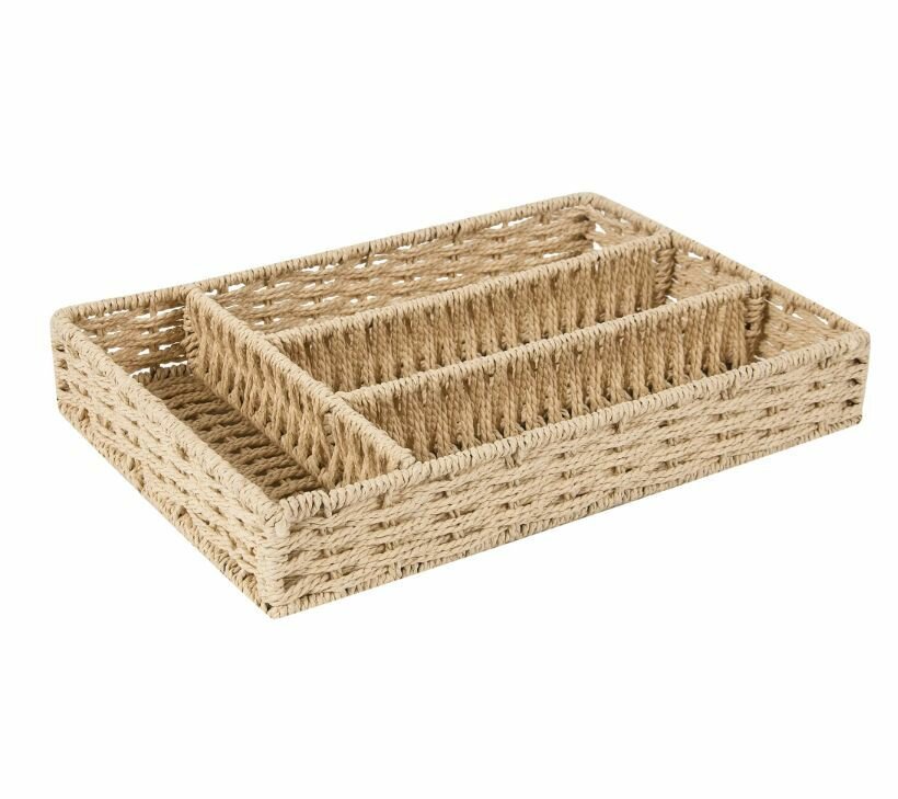 Органайзер 31x21x5 см 3 л бумажный шпагат цвет бежевый