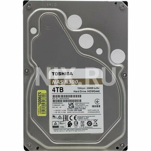Жесткий диск Toshiba NAS N300 HDWG440UZSVA 15311₽
