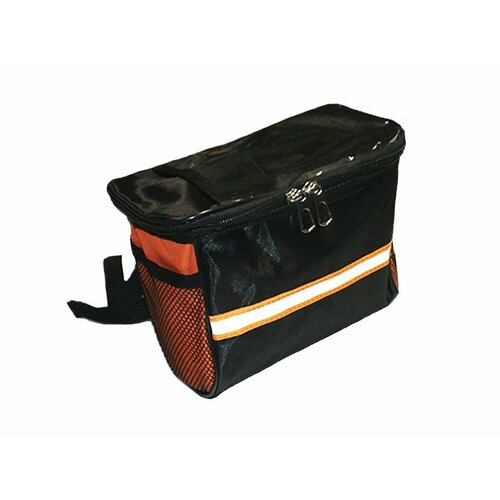 Сумка велосипедная под седло чёрная с оранжевыми вставками SV-2 735₽