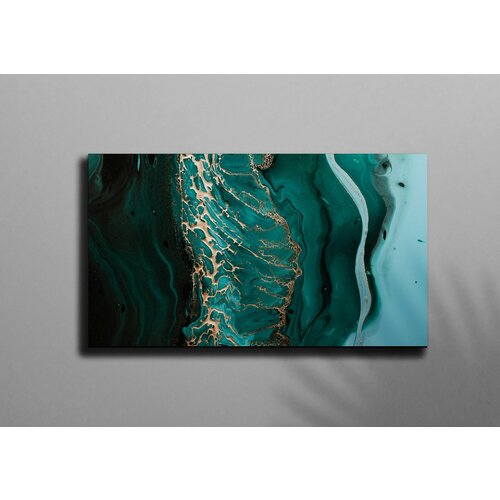 Интерьерная картина на холсте, абстракция на мраморе размер 30х40 см