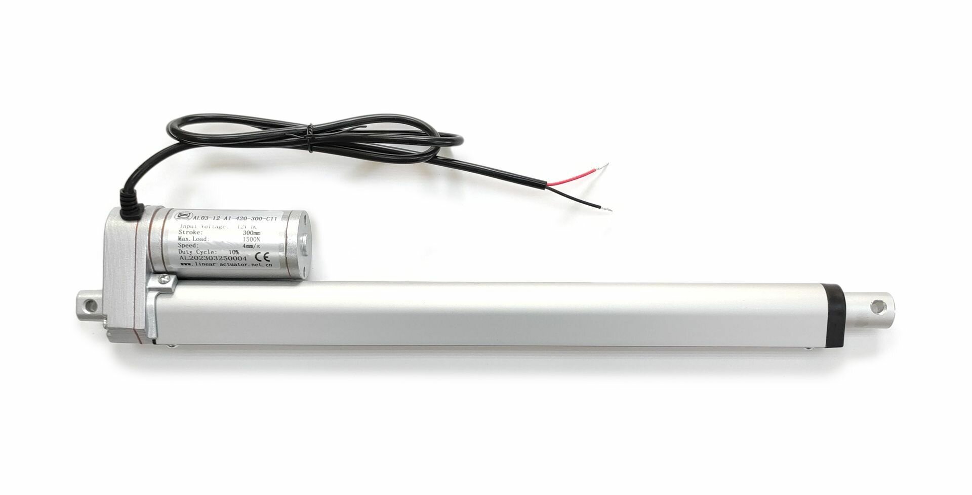 фото Линейный привод (актуатор) 12 В, длина хода 200 мм, 4 мм/с, до 150 кг (1500N)