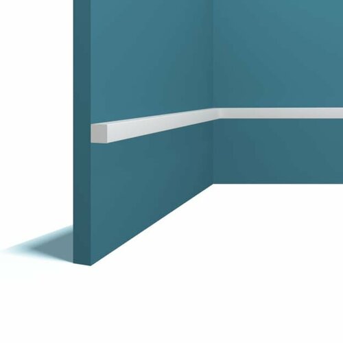 Потолочный плинтус (карниз) Перфект Плюс P130 размер 1.5x1.5 см длина 2 метра. P130