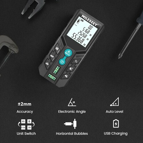 фото Mileseey лазерный дальномер d2, rechargeable version, 40 м