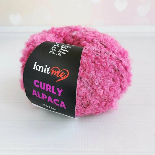 Буклированная пряжа с альпакой KNIT ME CURLY ALPACA кс05 85м50гр10 шерсть 5 альпака 60 акрил 5 вискоза 20 полиэстер 375₽