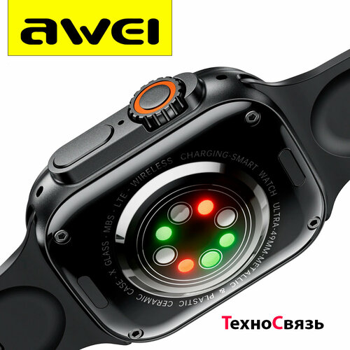 Смарт-часы Awei H37 Apple Watch Ultra копия черные Android iOS Windows 2799₽