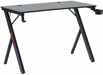 Стол компьютерный Defender AroX подвес кружк+гарн, черн, МДФ, RGB