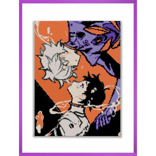 Алмазная мозаика на подрамнике - вышивка Евангелион 2 30 х 40 см