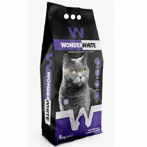 Wonder White Lavender Наполнитель комкующийся c ароматом лаванды 5кг