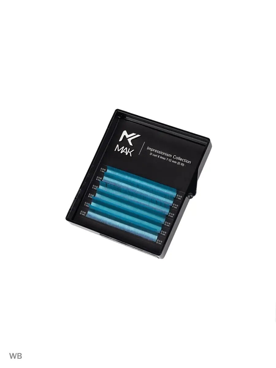 Ресницы NEON Blue Lagoon MAK, ленточные, изгиб C, длина 7-12 мм