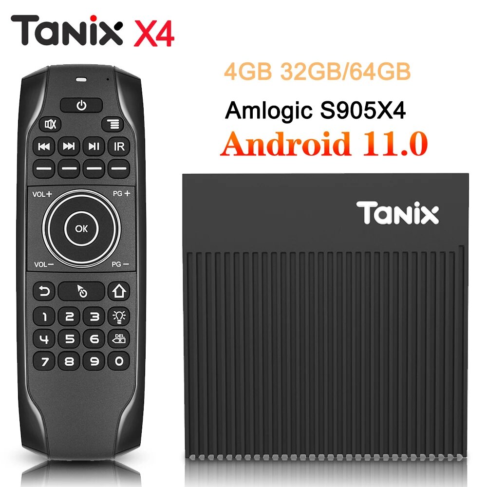 Tanix X4 Android 11 Smart TV приставка, 4GB32GB, Европейская — фото 1