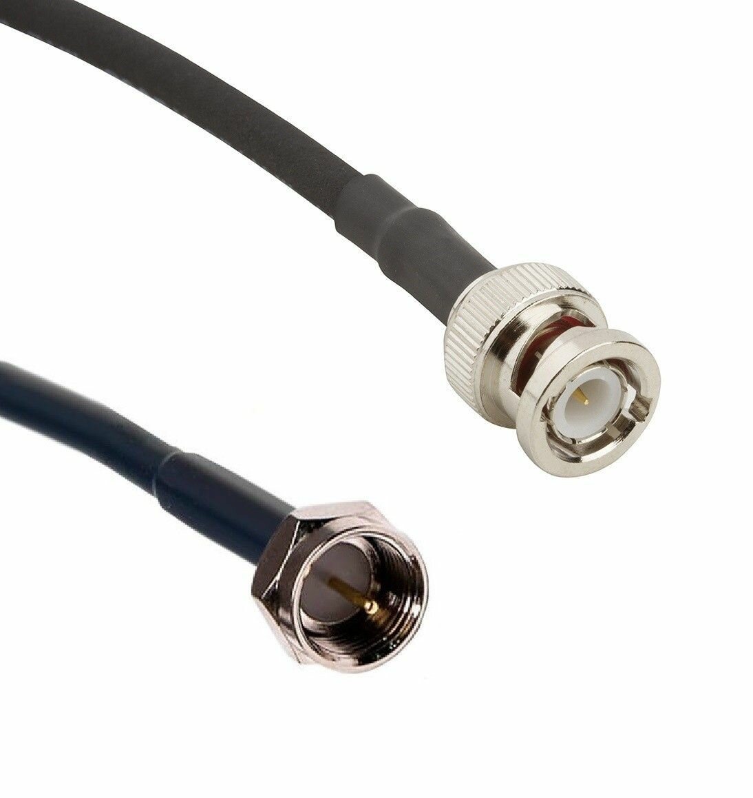 Кабельная сборка 50 Ом на RG-58 с разъемами F-male - BNC-male 2 метра