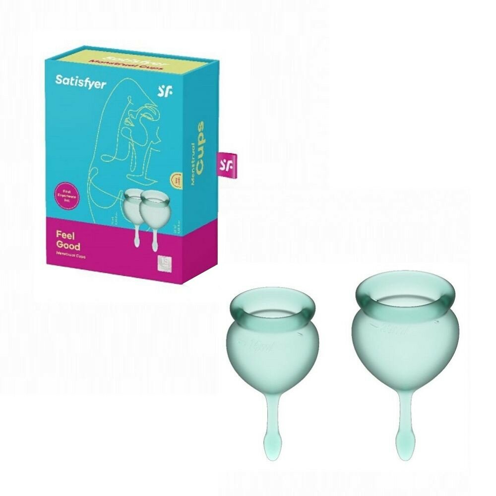 Набор менструальных чаш «Satisfyer Feel good» (dark green)15 и 20 мл