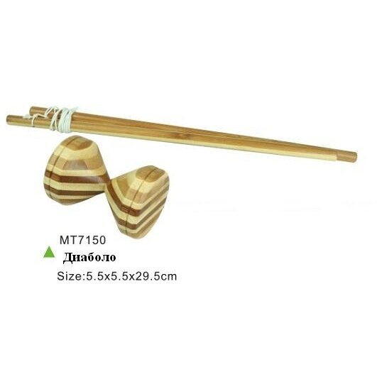 Диаболо Нескучные игры бамбук, вид 15, размер 5,5х5,5х29,5 см (Д158/Д393/МТ7150)