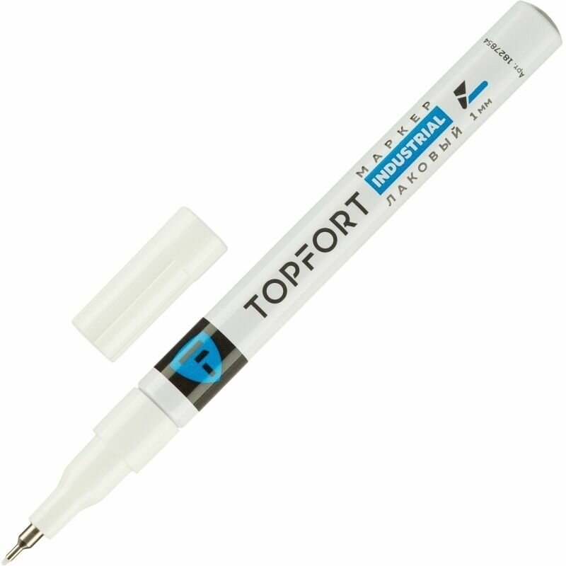 Маркер Topfort "Industrial", лаковый, 1 мм, белый (ZP1103)