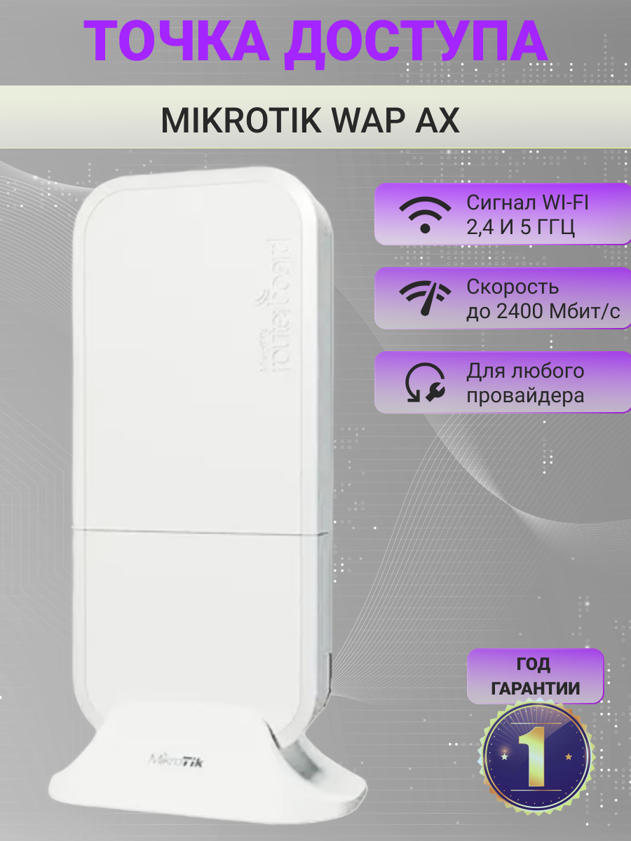 Уличная WiFi точка доступа MikroTik wAP ax (wAPG-5HaxD2HaxD)