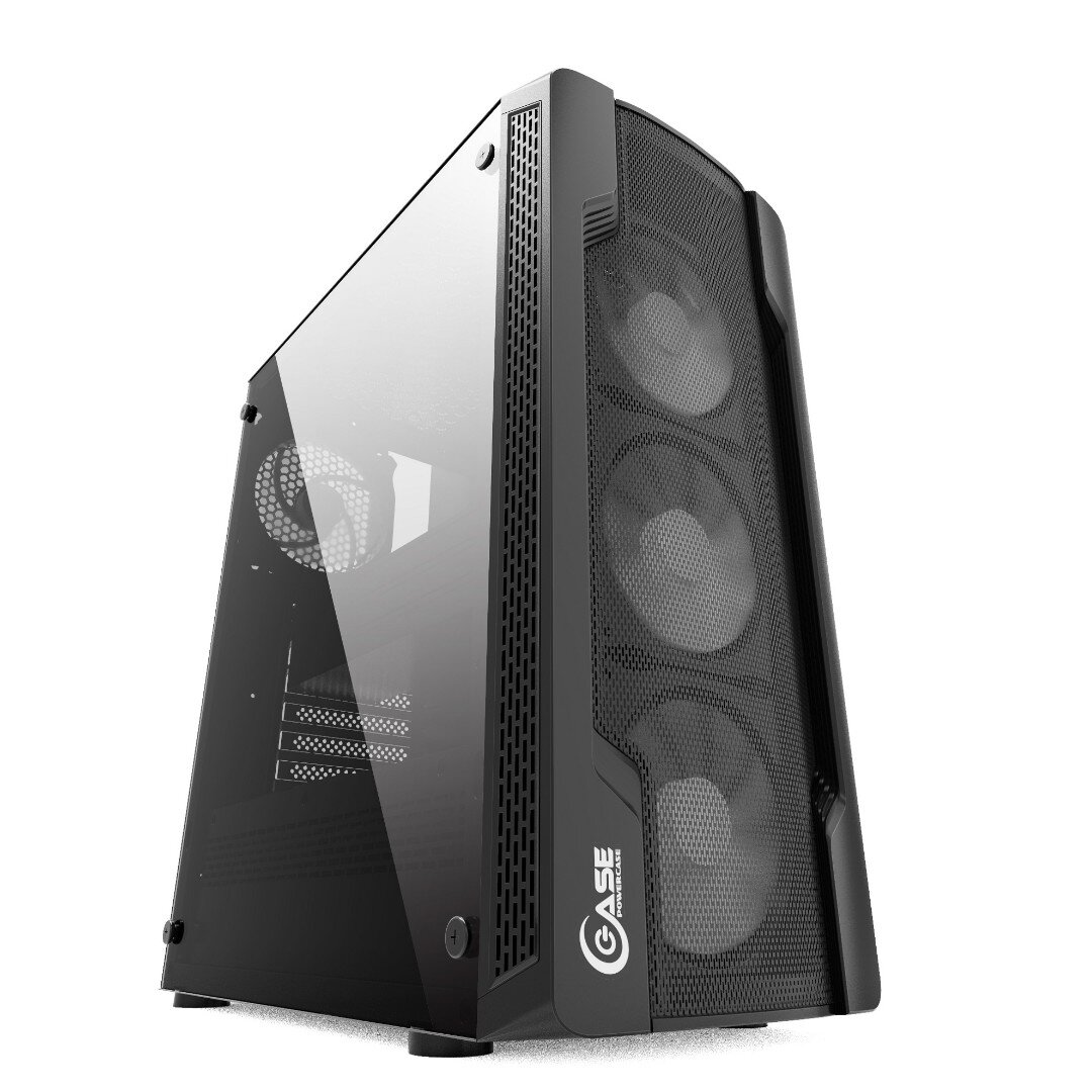 Корпус Powercase Mistral X4 Mesh LED, Tempered Glass, 4x 120mm 5-color fan, чёрный, ATX (CMIXB-L4)