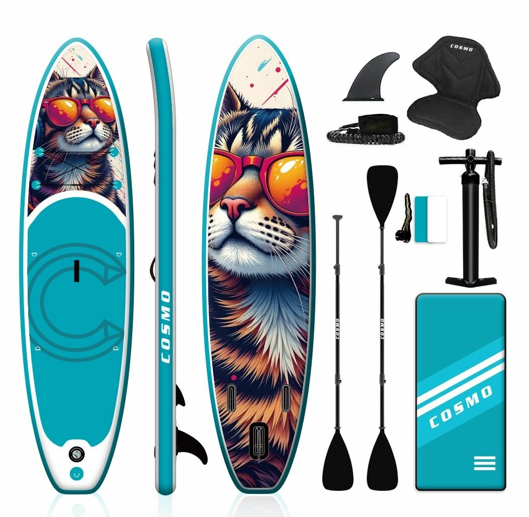 SUP board Cosmo, Сап борд, сапборд двухслойный полный комплект, sup-доска для двоих 335 см — фото 1
