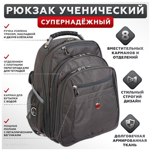 Ученический школьный рюкзак Highland HL010 - Titanium highland hl010 grey