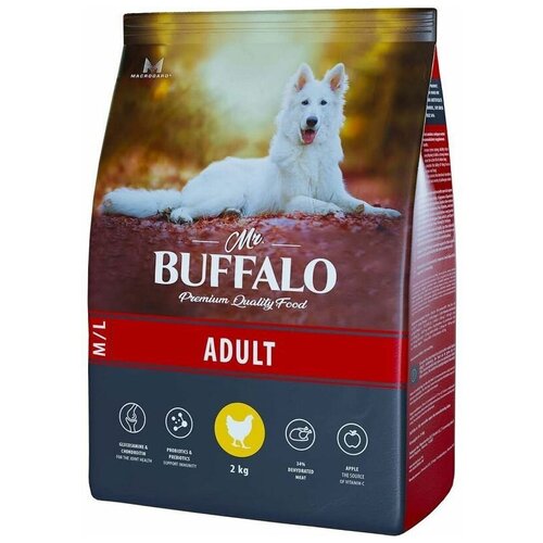 Сухой корм Mr.Buffalo ADULT M/L для собак средних и крупных пород (курица) 2к