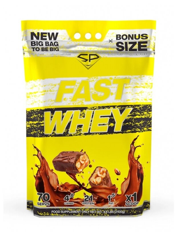 STEEL POWER Fast Whey Protein 2100 г (Пакет) (Сникерс)