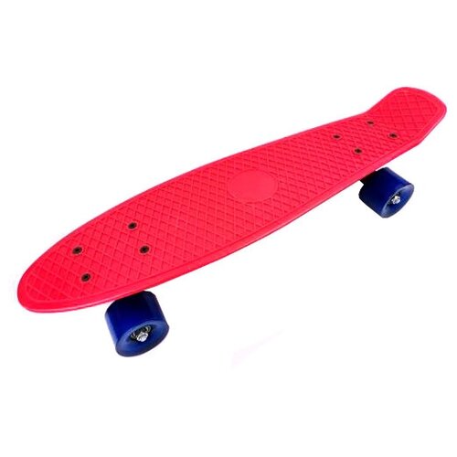 Скейтборд пластик 22*6, шасси пластик, колёса PVC 60мм, красный