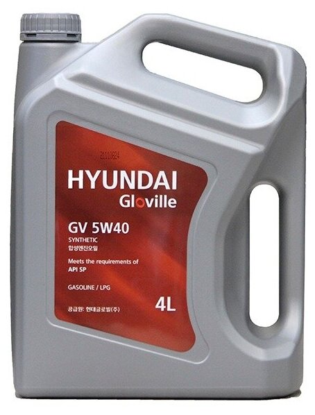 Моторное масло Hyundai Gloville GV, 5W-40, 4л, синтетическое [21140004]