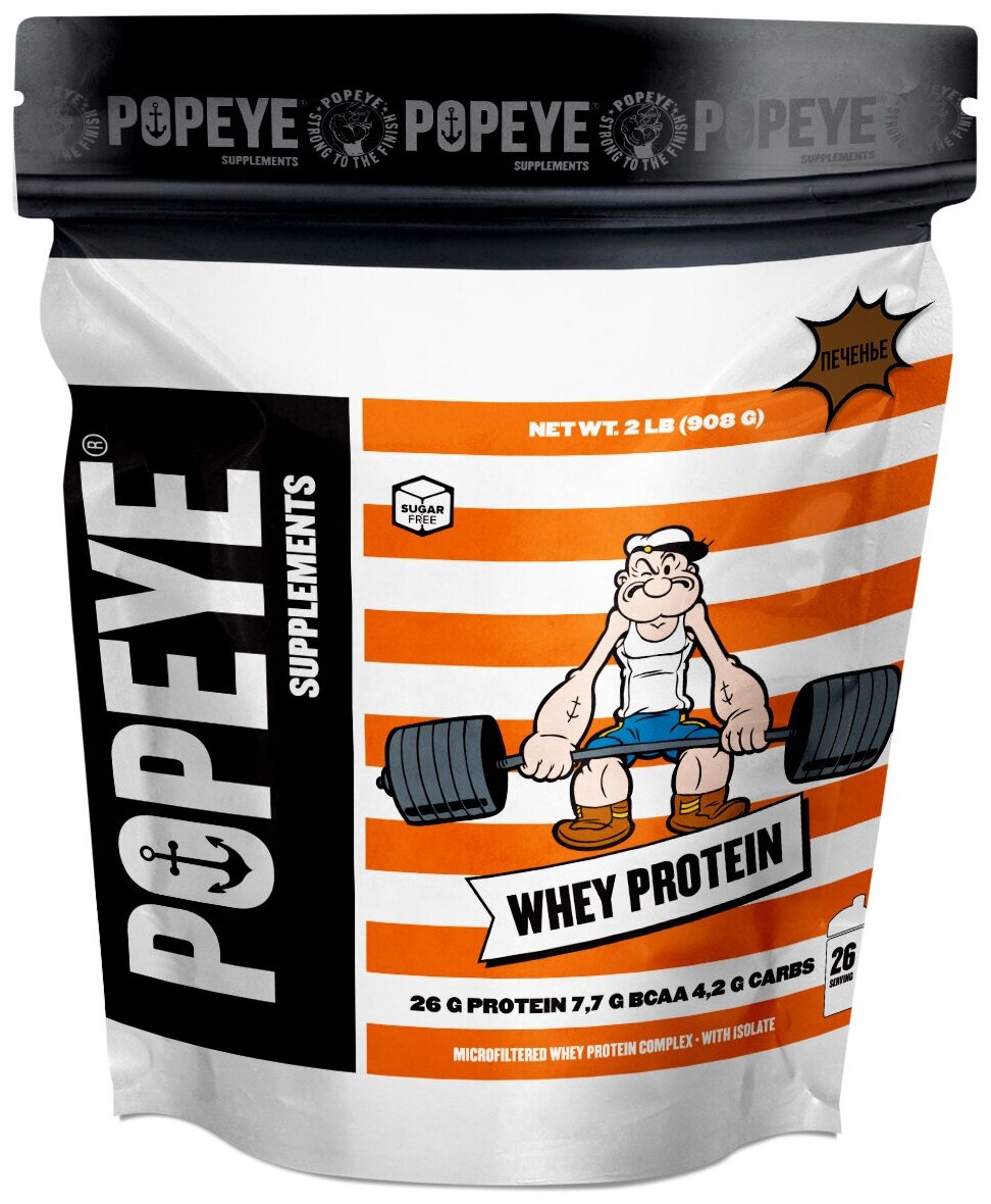 Протеин POPEYE Whey Protein 908g Bag (Печенье)